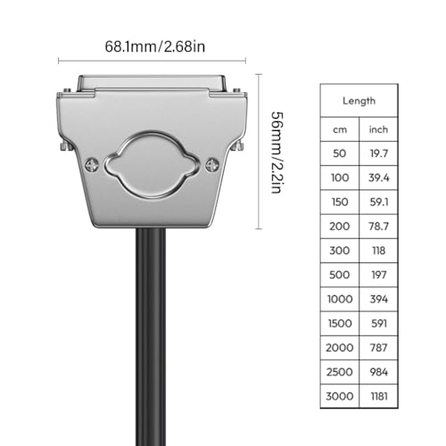 GMBYLBY SCSI Data Cord DB78 Male Female Connection Fast Data Transfer Cable 0.5-30M for Computer Scanners PDAs