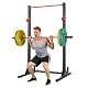 VEVOR Cage de Musculation Multifonctionnelle, Rack à Squats avec 28 Crochets en J Réglables, Station de Musculation pour Squat Développé Couché Tractions Fitness Gym Domicile, avec Accessoires