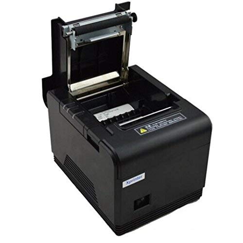 Топ view of the X Printer XP-Q600 Thermal Receipt Printer with the cover open, showing the thermal paper roll compartment.