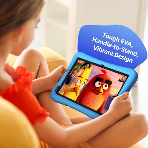 Image of plimpton Upgraded Kids Tablet, 10 Inch Android 15 Tablet for Kids with Case Included, Octa-Core, Kids Space, Parental Control, 4GB+64GB, WiFi, BT5.3, YouTube, Great Gift for Toddler(Blue)