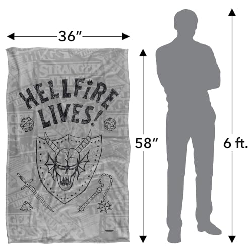 Hellfire Club Stranger Things plaid doux 91x147 cm pour fan - 4