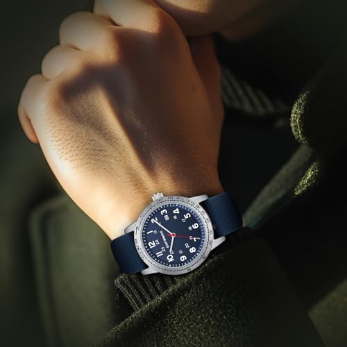 Image of Mens Watches Easy to Read Waterproof with Silicone Strap for Men 24-Hour Military Time Tactical Casual Wristwatch
