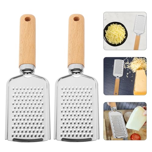 Zerodeko 2pcs Rallador de Queso Acero Inoxidable Multifunción miniatura 4
