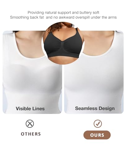 Women's Wireless Seamless Bras No Underwire Stretch Adjustable Bralettes Comfortable Soft Everyday Bra4