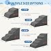 Dog Stairs 4 Steps for Small Dogs and Cats to Get on High Beds, Couch or Car, Pets Can Climb, Sit, Lie Down or Perch to Look Out Windows on The Spliceable Ramp, Provides Support, Grey（19
