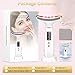 Neck Face Massager, 4 Color LED Facial Massager with Micro-Current Vibration Facial Cold and Hot Service for Wrinkles, Double Chin, Multifunctional Facial Light Therapy Device for Skin Care at Home