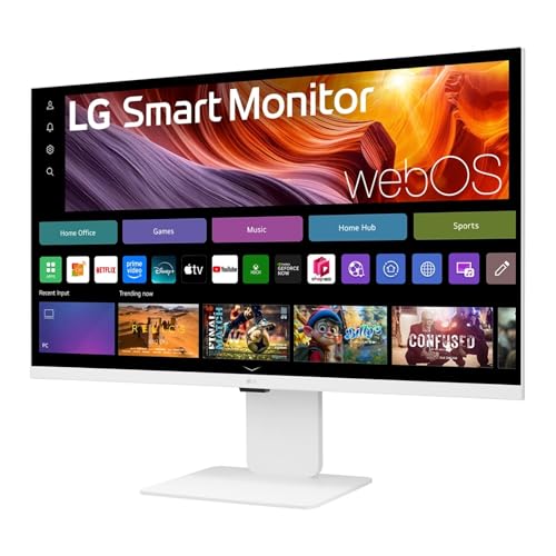 LG 32U850SA-W 4K UHD Smart Monitor 80 cm (32) 4K UHD (3840 x 2160), IPS-Panel, 400 cd/m?, 5 ms, 60 Hz, HDMI, USB-C, USB-A, WebOS (32U850SA-W.AEU)