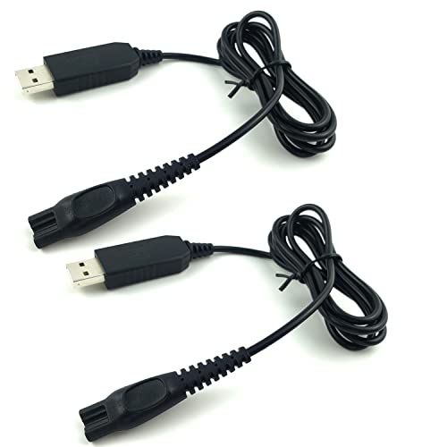 Replacement 3.3Ft USB Charger Cord Compatible with Philips Norelco One Blade Shaver,15V Charging Power Cable for HQ8505 7000 7120 7140 5000 3000 Series Electric Razor,2 Pack
