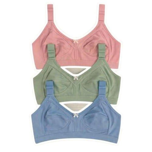 Hosiery Full Coverage Bra Set of 3 Non Wired Non Padded Design with Soft Support for Women-image-41