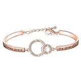 bobauna Life's Roughest Storms Prove the Strength of Our Anchors Inspirational Quote Bracelet Keychain (anchor copper bracelet RG)