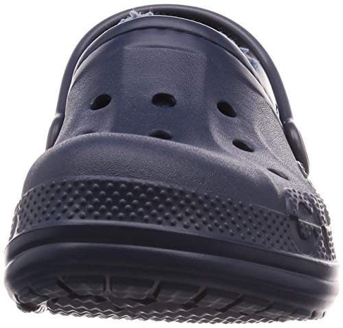 Crocs Clog infantil forrado com baya | Pantufas quentes e felpudas para crianças, Carvão/Carvão, 1 L