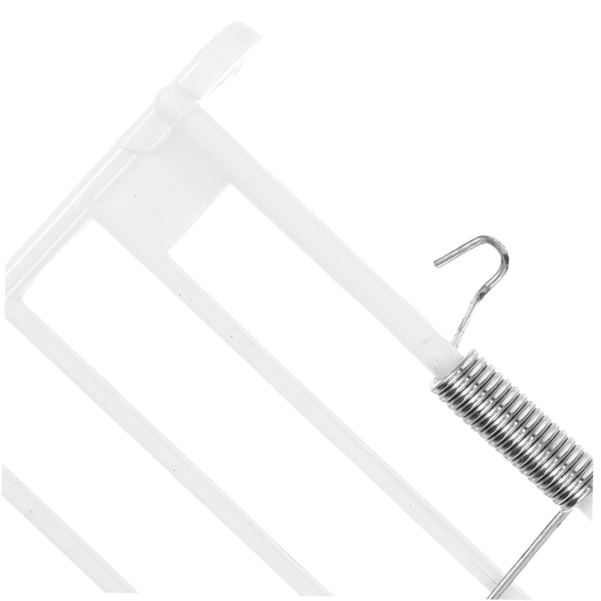 Abaodam Set 5 Unitá Porta per Gabbia Uccelli in Plastico Bianco con Molla, Facile da Installare, Resistente e Stabile, Accessorio per Gabbie da Uccelli