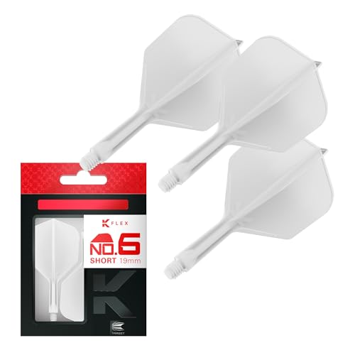 Image of Target Darts K Flex Integrated Dart Flight and Shaft, No.6 | 3-Pack K-Flex - No. 6, Kflex Precision-Molded 2-in-1 Dart Flights and Dart Shaft | Professional Dart Accessories