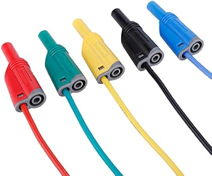 Câble De Fiche Banane, 5pcs P1050-1 4mm Fiche Banane Sécurité