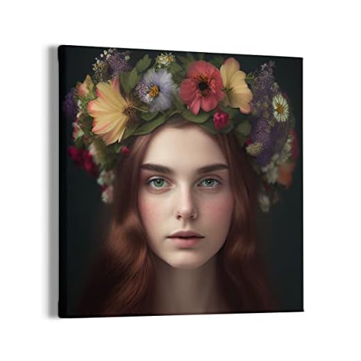 WAHJA Retrato floral intrincado: representación hiperrealista en tonos púrpura profundo y rojo claro