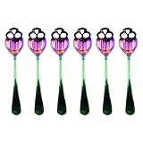 Voyoo 6PCS Edelstahl Schädel Zucker Löffel - Gothic Kaffee Tee Rührlöffel für Bar & Küche