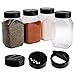 Dicunoy 16 Pack 17 OZ Plastic Spice Containers, Large Seasoning Jars with Shaker Lids, Reusable Empty Storage Bottle for Kitchen Storing Spice, Powders