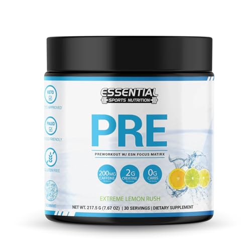 Image of PRE | Pre-Workout with Creatine, Focus Formula, and 200mg Caffeine (40 Servings, Lemon Rush)
