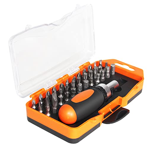 BOLTHO Magnetisches Schraubendreher Bit Set (Bit-Set 36 Teile - 1 Ratschen-Bit-Halter), Kreuz Schlitz Sechskant, All-in-One-Multifunktions-Reparatur werkzeug set. Schraubenzieher set Cover