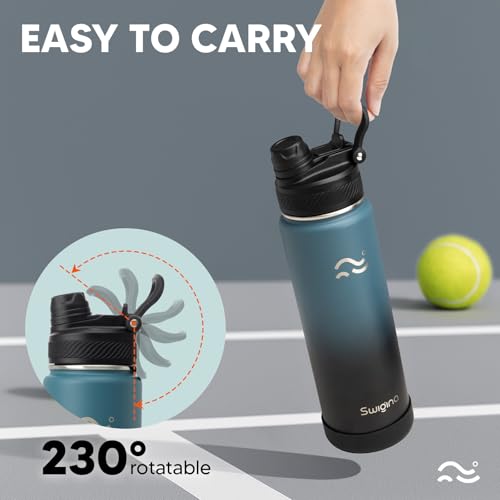Image of Swigina Insulated Water Bottle with Boot (Keep 36hrs Cold) BPA Free, 24 oz