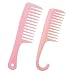 Ancgreen Wide Tooth Detangling Shower Comb with Hook - Pink, Curly/Wet/Dry/Long/Thick Hair