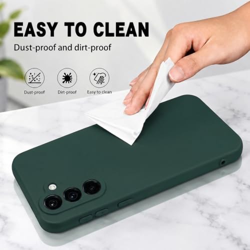 Image of Back Cover Compatible with Samsung Galaxy S26 Plus 5G | Full Camera Protection | Premium Liquid Silicon Case | Flexible Bumper Case for Samsung Galaxy S26 Plus 5G (Green)