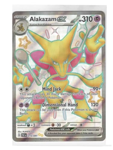 Pokémon - Carte à Collectionner Alakazam ex 215/091 - Paldean Fates - Ultra Rare Full Art