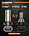 SEALIGHT H10/9145/9140 LED Fog Light Bulbs, 6000K Xenon White, 27 SMD Chips, 360-degree Illumination, Non-polarity, Pack of 2