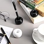 3 Pieces Ceramic Pen Stand Single Pen Holder for Desk Desktop Display, Toothbrush Holder Stand for Bathroom Home - Image 4