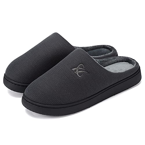 Memory Foam Slippers Men's and Women's Comfortable House Shoes Indoor and Outdoorï¼DarkGray,W9-10/M7-8ï¼