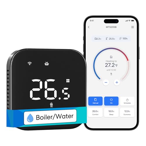 Meross Termostato Calefaccion Wifi, Compatible Alexa Y Google Home, Control Remoto App, Termostato Wifi Para Caldera, Detección Ventana Abierta, Meross Termostato Calefaccion Wifi, Compatible Alexa Y Google Home, Control Remoto App, Termostato Wifi Para Caldera, Detección Ventana Abierta,