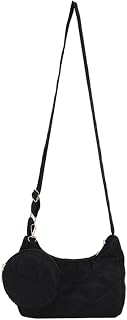 2 em 1 bolsas crossbody padrão losango bolsa de ombro acolchoada de algodão acolchoada com bolsa pequena para viagem trabalho bolsa feminina