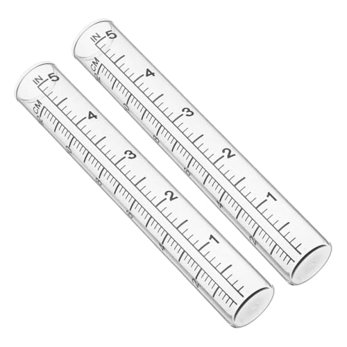 KESYOO 2Pcs Gauge Replacement Tubes Accurate Rain Measurement Instruments for Garden and Outdoor Home Use Essential Water Measuring Tools