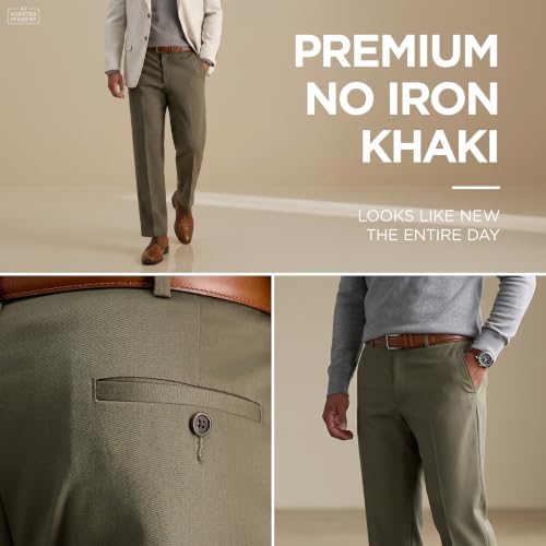 Image of Haggar Men's Classic Fit Premium No Iron Khaki Pant