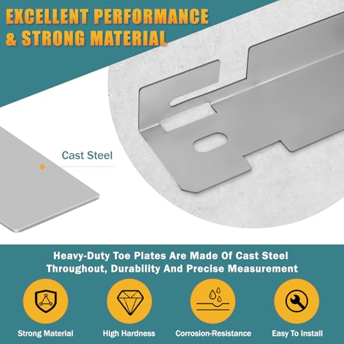 Image of Wheel Alignment Tool with 2 Tape Measures, Stainless Steel Toe Alignment Tool Plates, Heavy Duty Toe Plates Wheel Alignment kit for Car, Truck and and SUVs, Silver