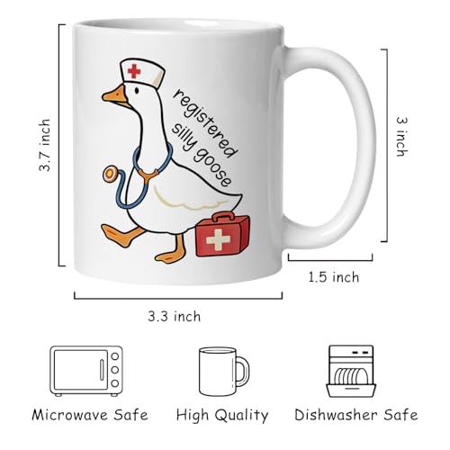 Taza de cerámica Registered Nurse Goose 11 oz miniatura 6