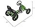 Hauck Cyclone Junior Racing Go Kart with 12 Inch Rims, Race Style Pedals, and 8 Ball Brake, Lime Green - Ride On Toy for Kids Ages 4 to 8 Years