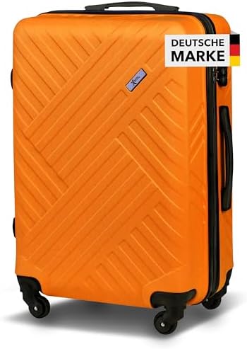 Xonic Design Reisekoffer mit Rollen– ABS Hartschalenkoffer 360° Leichtlauf-Rollen – hochwertige Koffer Trolleys Zahlenschloss in M, L, XL oder Set –Handgepäck Koffer, Suitcase (Ora