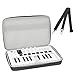 Musiin Premium Velvet Midi Keyboard Case Compatible with MPK Mini IV, Arturia MiniLab 3, MiniLab MkII 25 Slim, AlphaTheta SLAB, Keyboard cover Midi Controller Synthesizer case(Grey)