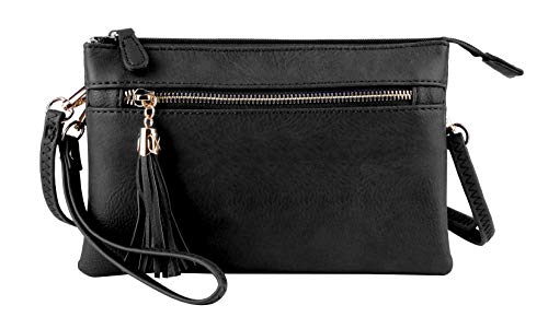 Solene Women's Lightweight Multi Compartment Wristlet Clutch Wallet Crossbody Bag