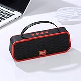 QIXIAOCYB Lautsprecher rot Bluetooth 5. 0 Wireless Bluetooth- Lautsprecher tragbare Stereo- Lautsprecher im Freienlautsprecher- Unterstützung TF- Karte Fm Hände frei