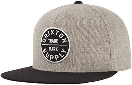 Brixton mens Oath Iii Snapback Baseball Cap, Light Heather Grey/Black, One Size US