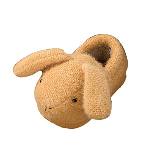 Boys Girls House Animals Plush Slippers Fashion Cute Fall Winter Slippers Flat Bottom Round Toe Soft Warm Slippers