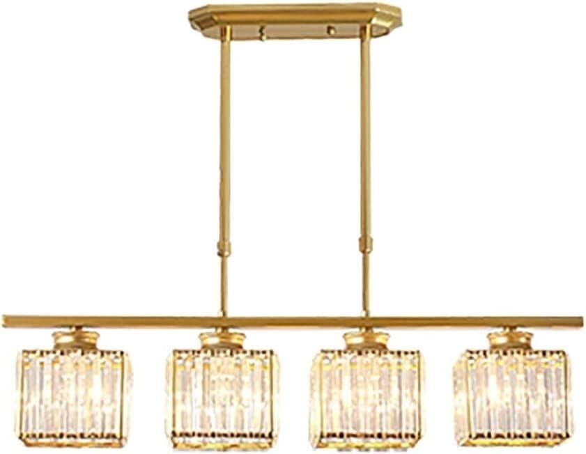 Lampe de plafond luxueuse au design cristal doré pour créer une ambiance chaleureuse