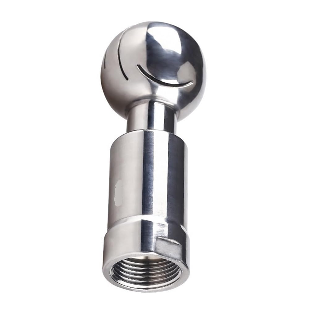 Stainless Rotary Cleaning BSP 1/2inch-2Inch SS304 Stainless Rotary Spray Ball, Female Thread CIP 360 Degree Coverage Wash Fittin 1pc(1 inch)