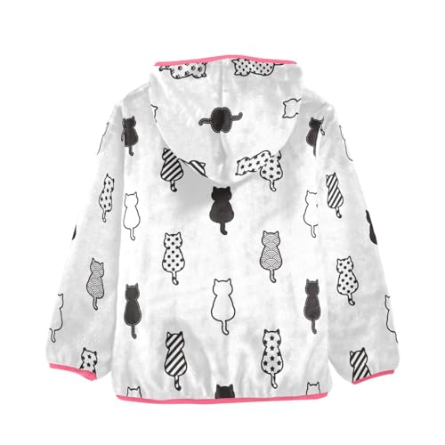 Children Fleece Jacket Unisex Zipper Coat Thick Warm Autumn Winter Jacket Pink Lining Hooded Outerwear 3-10Years2