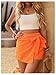 Milumia Women's Summer Wrap Tie Skirt Eyelet Knot Side Boho High Waist Skirts Shorts Skort Orange Medium