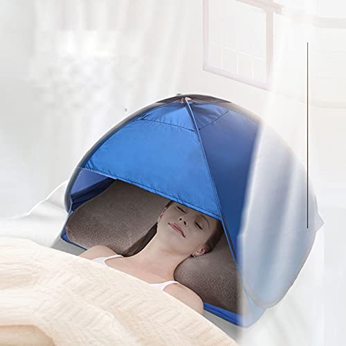 Strandzelt Automatisches Pop-Up-Sonnenschutz, Kopfstützenvorhang, Sofortiger Strandschutz, Einfach Aufzubauendes, Wasserdichtes, Leichtes Kopfstützenzelt (Blau,M)