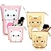 2 Transformer Stand Geschäft Stifthalter Leinwand PU Karikatur Süß Katze Teleskop Bleistift Organizer Makeup Tasche Stift Box mit Reißverschluss Weihnachten (Weiß und Kaffee)