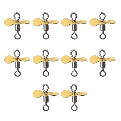 10Pcs Topwater Fishing Lures Stainless Steel Spinnerbait Props Plug Casting Propeller Spinnerbait Fishing Lures Advanced Fishing